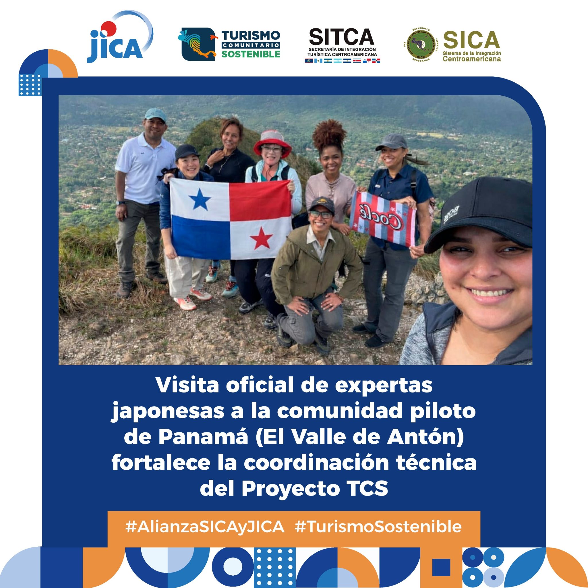 Visita oficial de expertas japonesas a la comunidad piloto de Panamá (El Valle de Antón) fortalece la coordinación técnica del Proyecto TCS