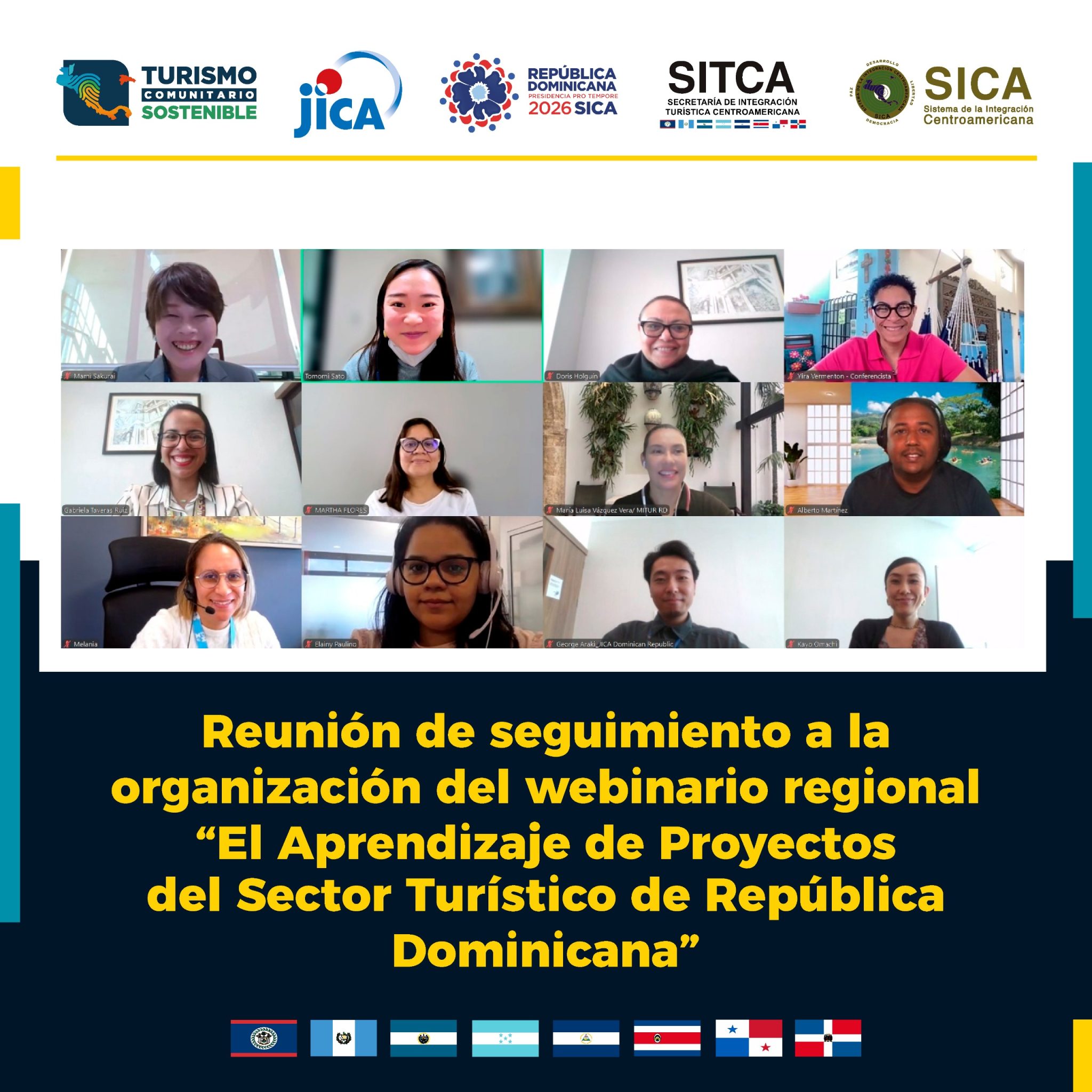 Reunión de seguimiento a la organización del webinario regional “El Aprendizaje de Proyectos del Sector Turístico de República Dominicana”